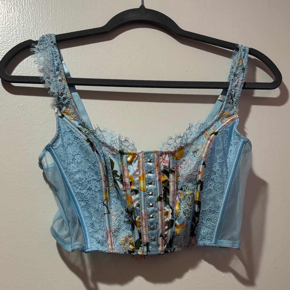 Victoria's Secret Blue Lace Corset